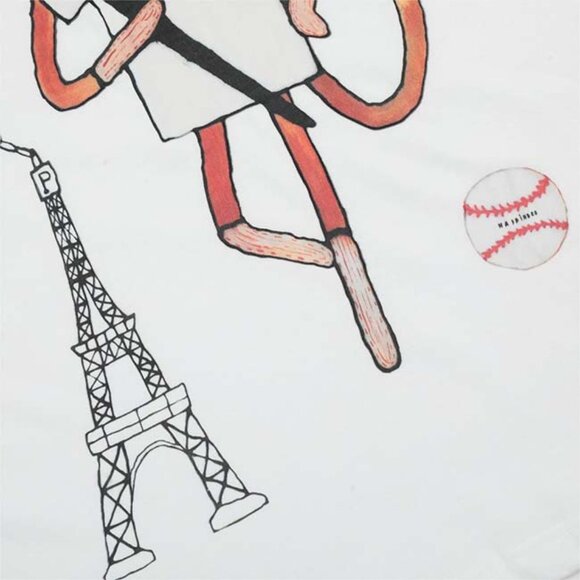 Ami X Nov Limited Love Monkey Pattern White Short Sleeve - Picture 5 of 9